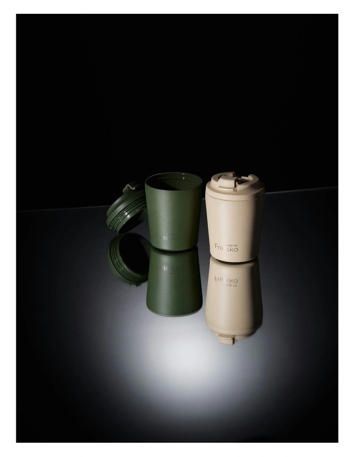 Piccolo Ceramic Reusable Cup 118ml/4oz in Khaki image 3