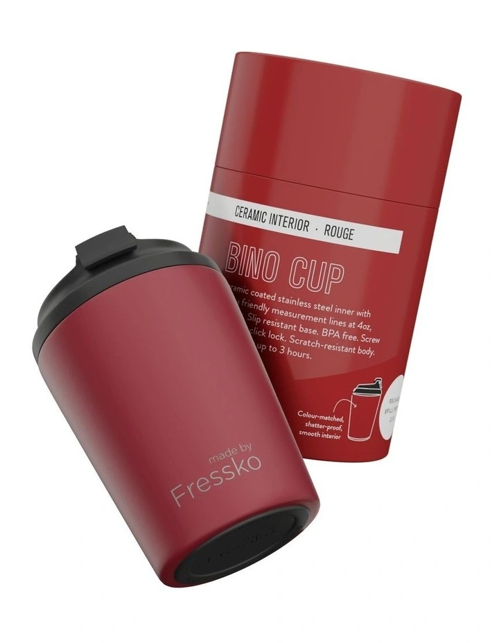 Bino Ceramic Reusable Cup 227ml/8oz in Rouge image 7