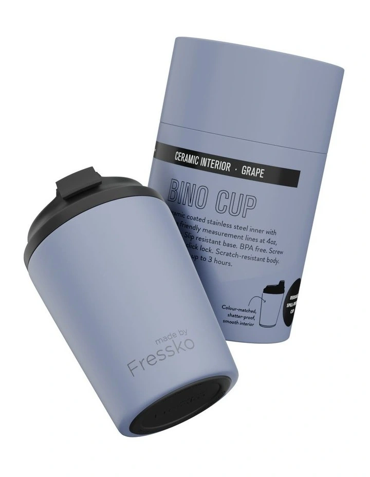 Bino Ceramic Reusable Cup 227ml/8oz in Grape image 4