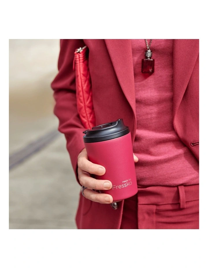 Reusable Ceramic Cup 340ml 12oz in Red image 3