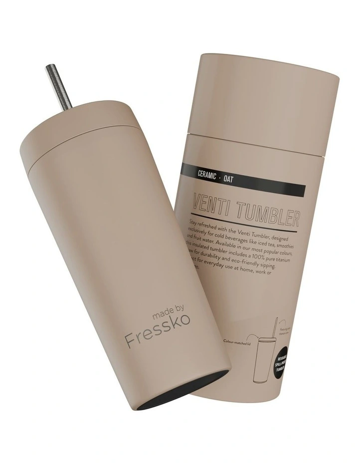 Ceramic Tumbler 600ml/20oz in Cream image 2