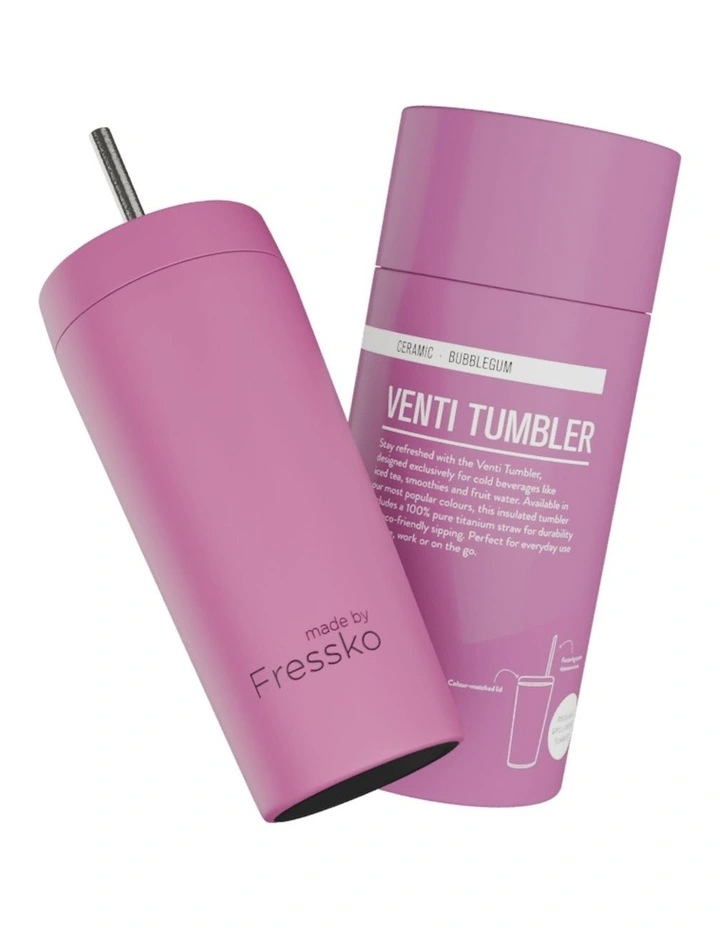 Venti Ceramic Tumbler 600ml/20oz in Pink image 3
