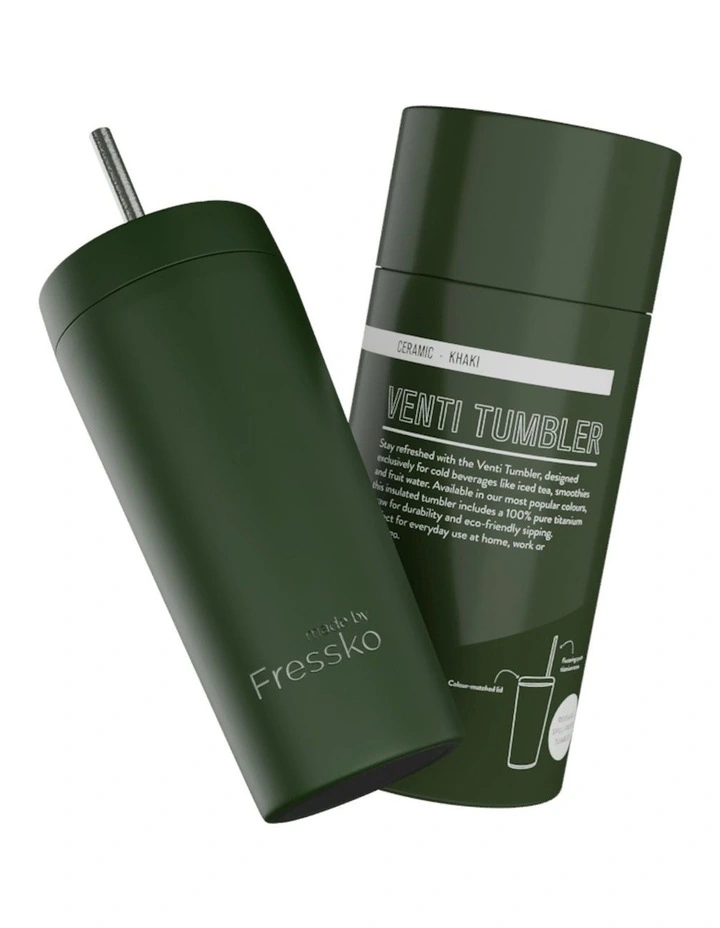 Ceramic Venti Tumbler 600ml/20oz in Khaki image 3