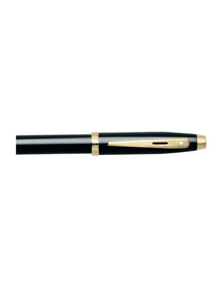 100 Ballpoint Gold Plate Clk Pen in Gloss Black with Gold Trim image 2