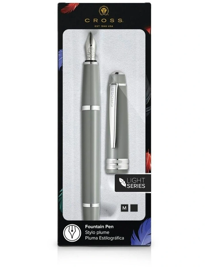 Bailey Fountain Pen, Medium Nib in Light Grey image 5