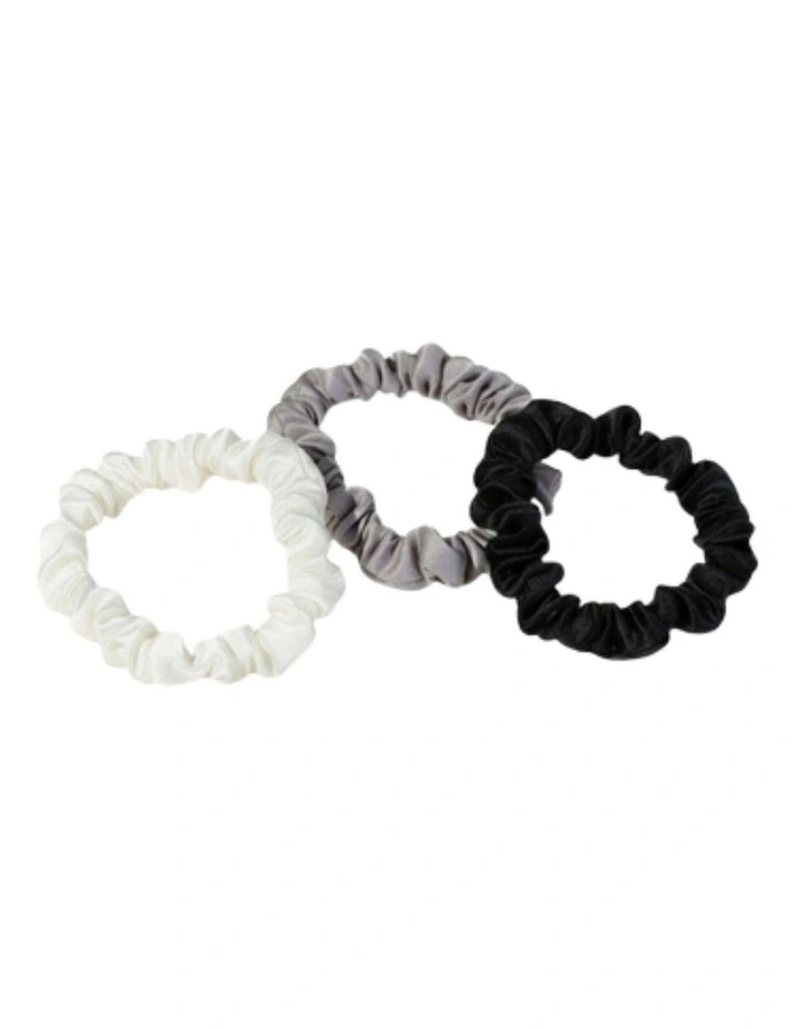 White Lotus Luxurious Cruelty Free 100% Mulberry Silk Scrunchies Pack Of 3 image 2
