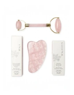 White Lotus Premium Rose Quartz Crystal Facial Set
