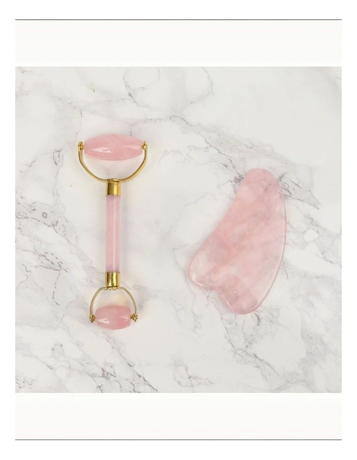 White Lotus Premium Rose Quartz Crystal Facial Set image 5