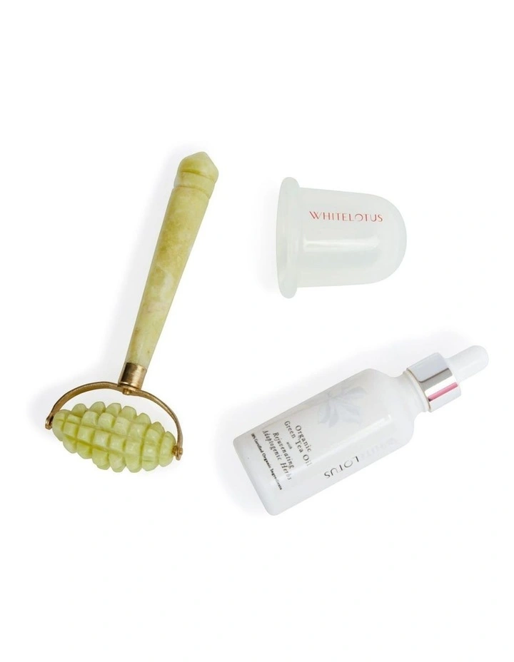 White Lotus Intensive Jade Roller & Body Sculpting Cupping Kit image 5