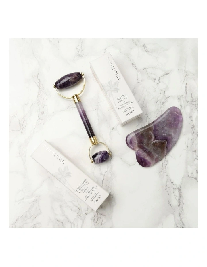 Premium Amethyst Crystal Gua Sha image 7