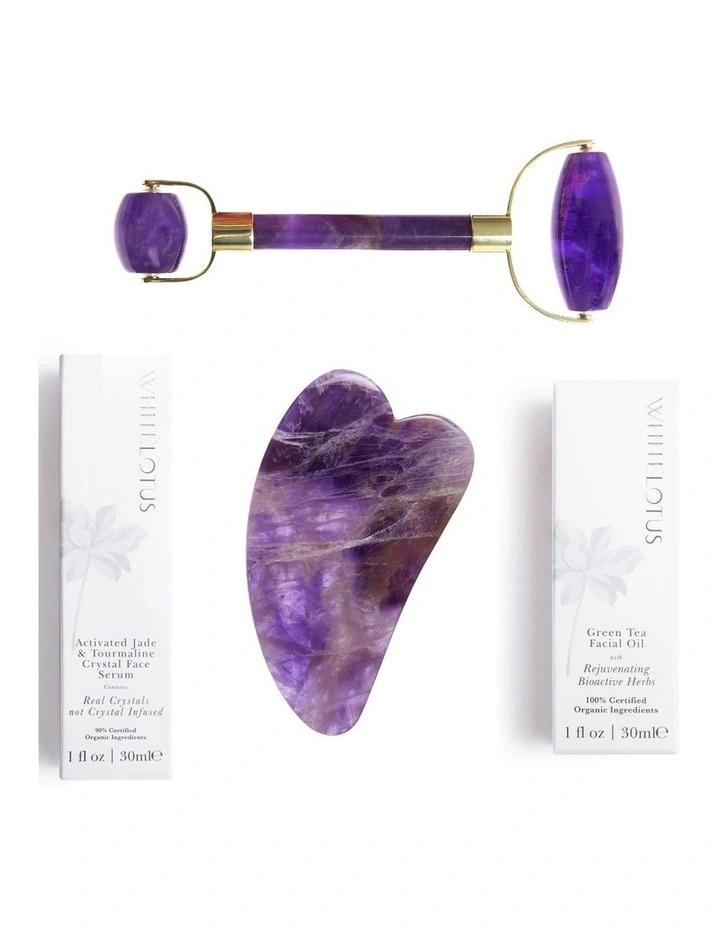 White Lotus Premium Amethyst Crystal Facial Set image 4