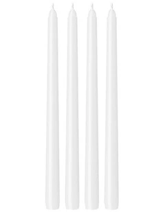 3pc Annabel Trends Jewel Long Taper Candles Soy Beeswax White 30cm