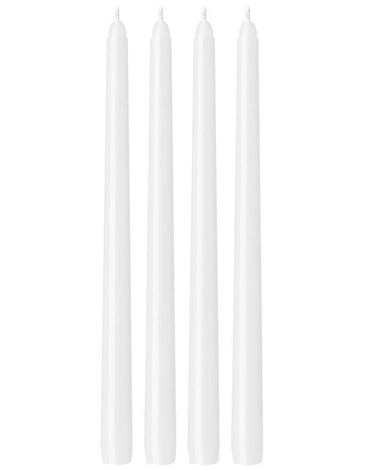3pc Annabel Trends Jewel Long Taper Candles Soy Beeswax White 30cm image 1