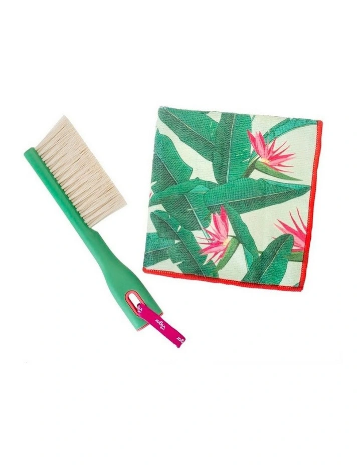 2pc Vigar Beach Brush Cloth Set Sand Remover Assorted 29cm image 1