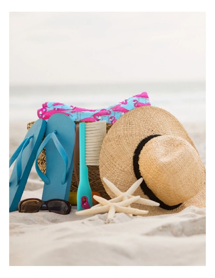 2pc Vigar Beach Brush Cloth Set Sand Remover Assorted 29cm image 2