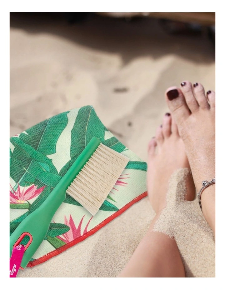 2pc Vigar Beach Brush Cloth Set Sand Remover Assorted 29cm image 3