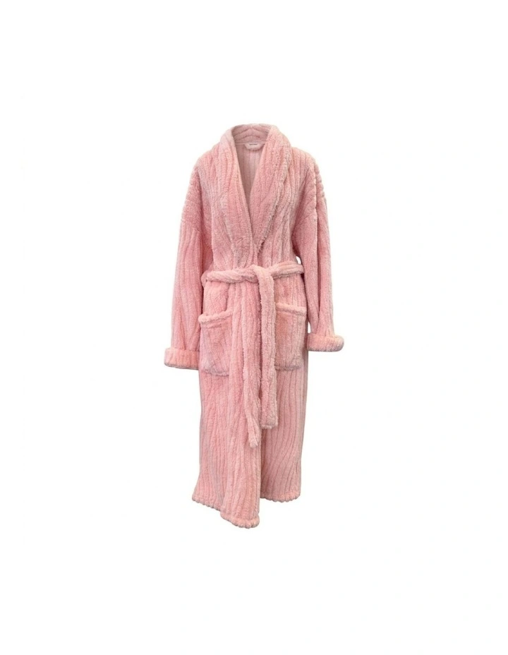 Fleur Darling Fluffy Robe in Soft Pink image 1
