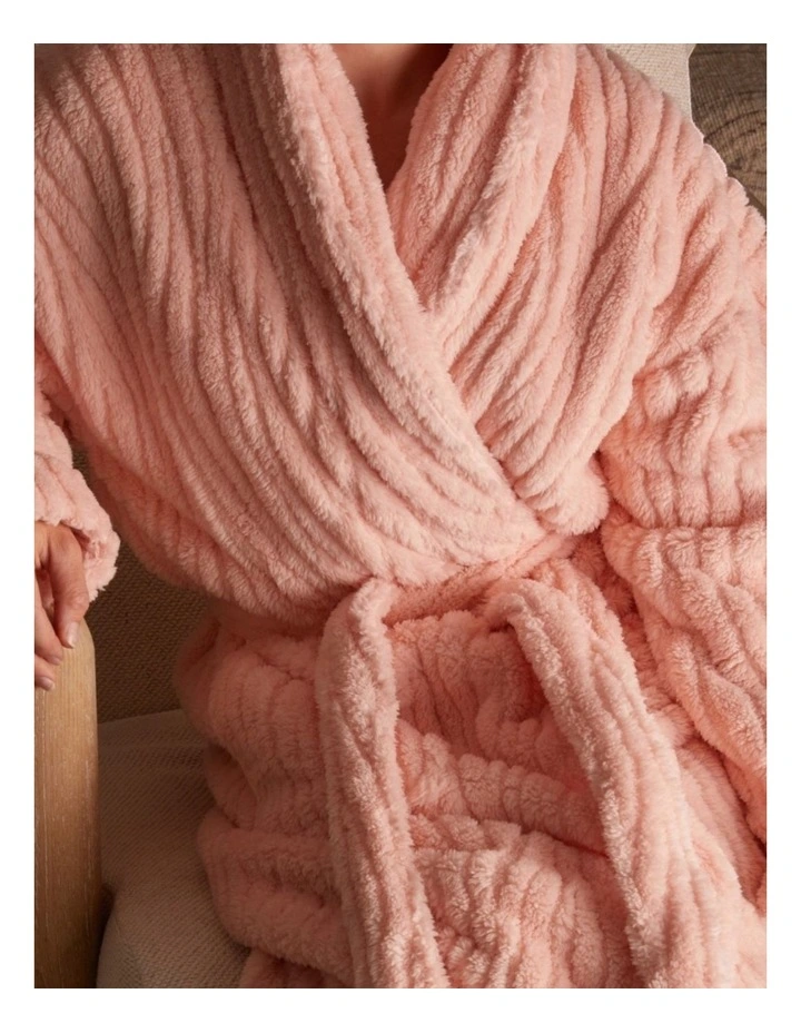 Fleur Darling Fluffy Robe in Soft Pink image 2