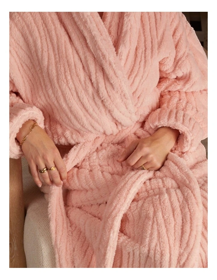 Fleur Darling Fluffy Robe in Soft Pink image 3