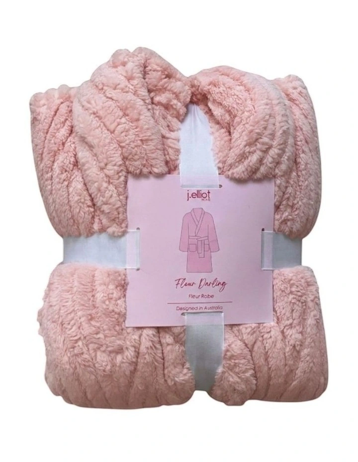 Fleur Darling Fluffy Robe in Soft Pink image 4