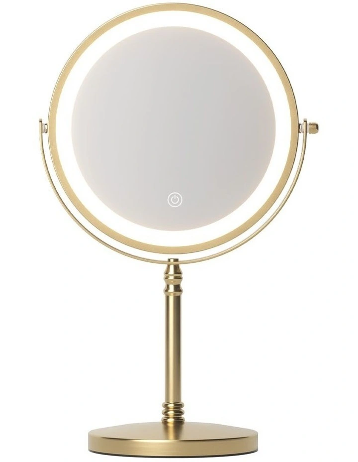 Lighted Makeup Mirror in Gold image 2