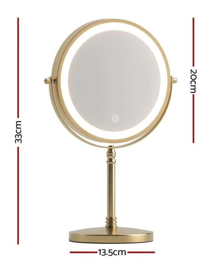 Lighted Makeup Mirror in Gold image 4