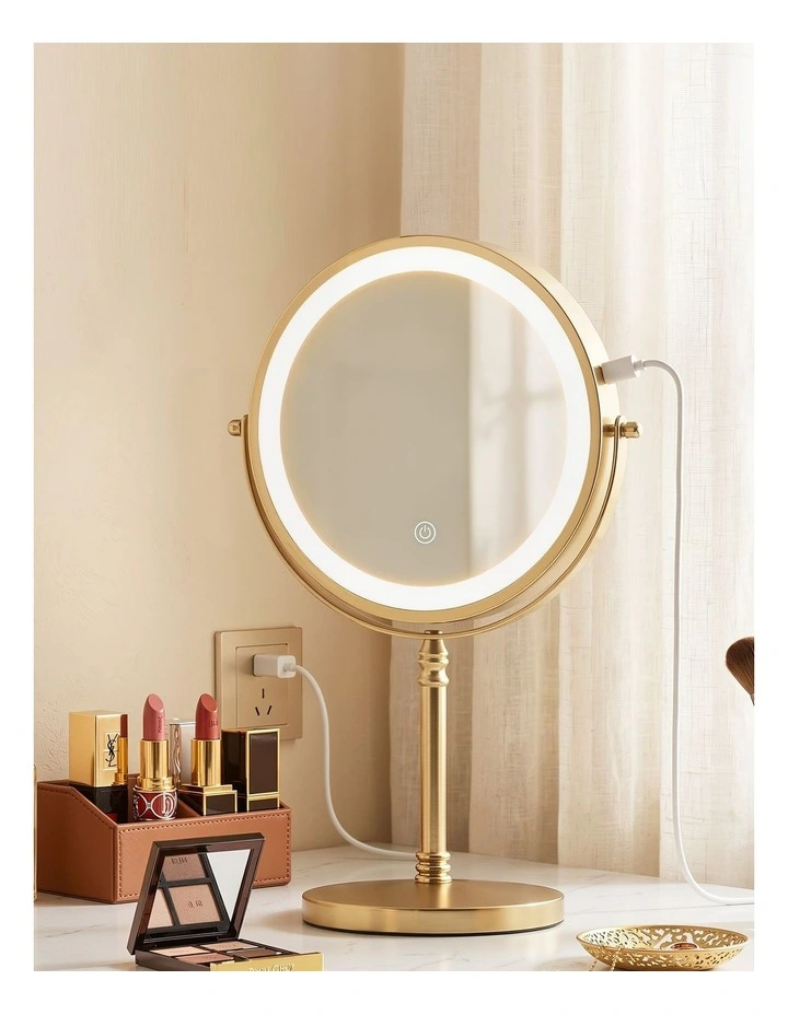 Lighted Makeup Mirror in Gold image 5