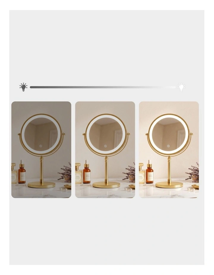 Lighted Makeup Mirror in Gold image 7