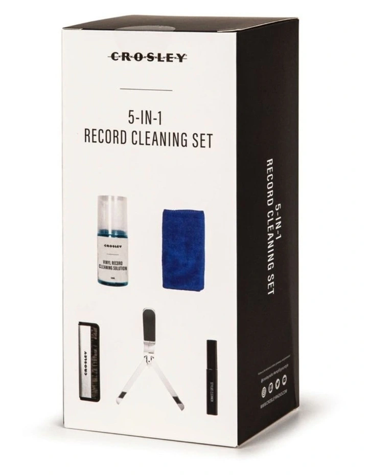 5 in 1 Record Cleaning Set & Record Storage Crate Bundle image 2