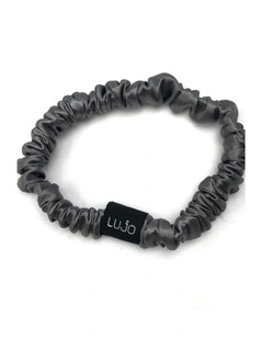 Silk Hair Tie Charcoal