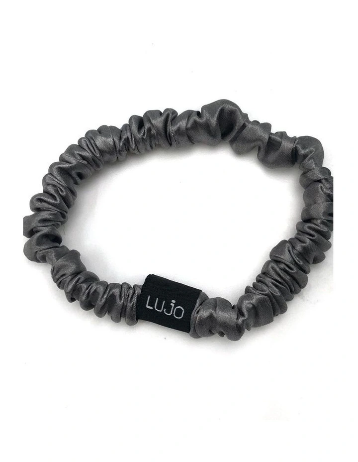 Silk Hair Tie Charcoal image 1