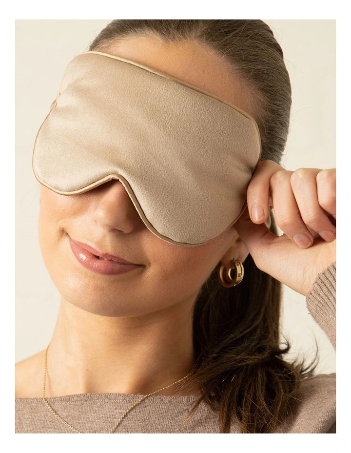 Limited Edition Velvet Eye Mask Latte image 4