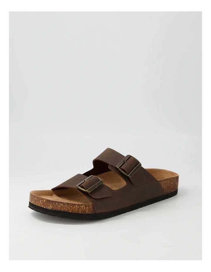 Karra Mocca Crazyhorse Leather Slides image 2