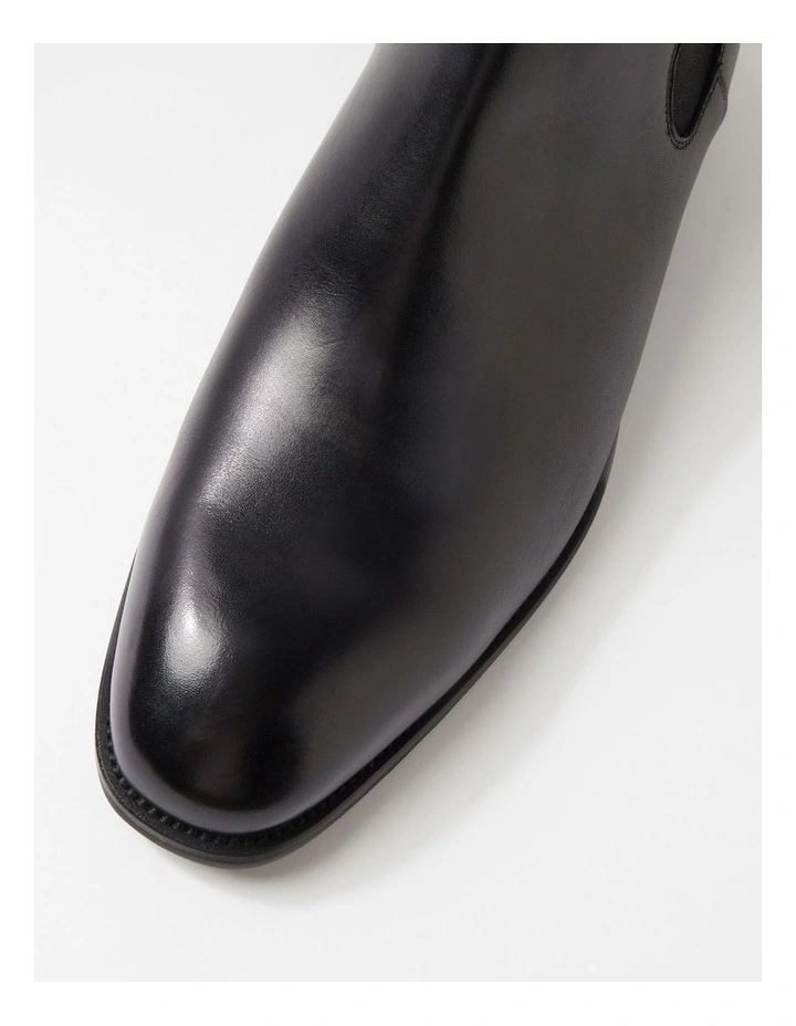 Drover Black Leather Chelsea Boots image 4