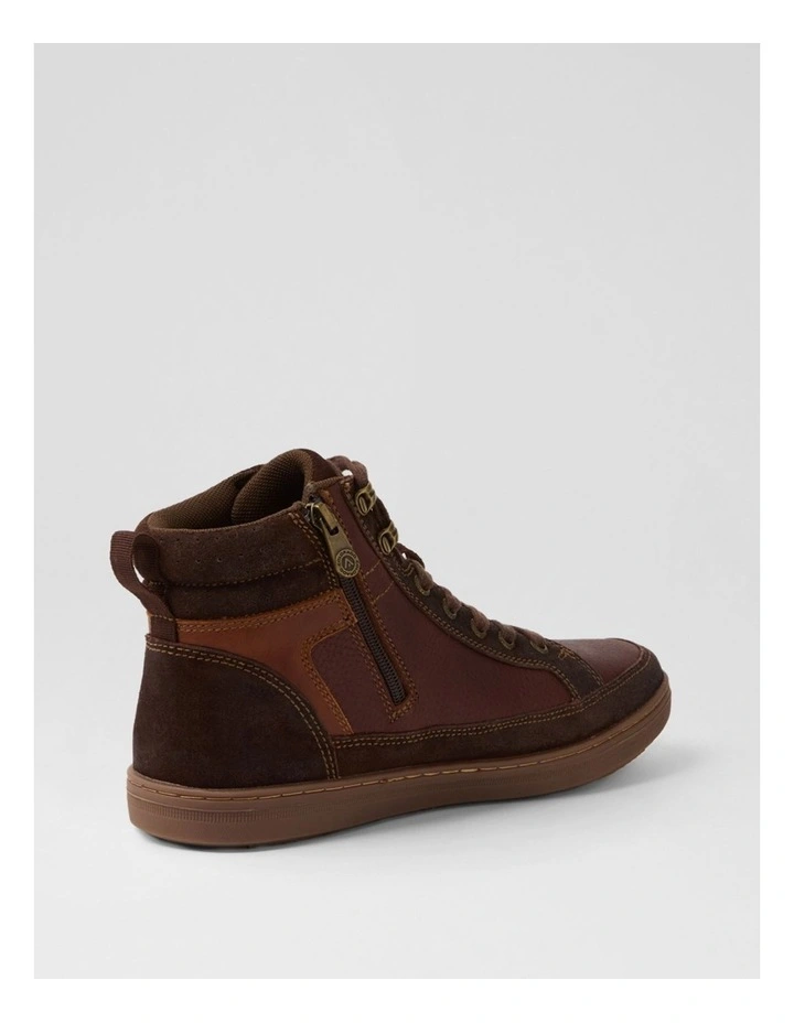 Tango Brown Tumble Leather Lace Up Boots image 3