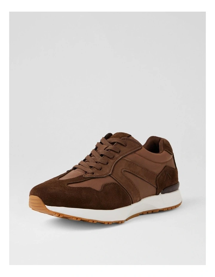 Crescent Brown Leather Sneakers image 2