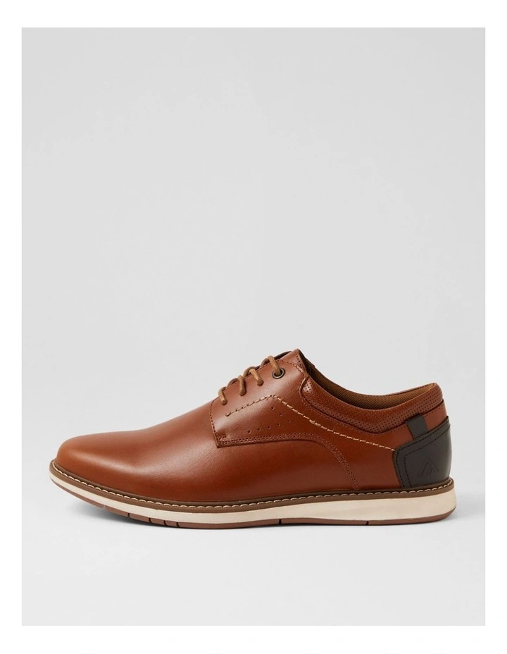 Shargo Tan Leather Lace Up Flats image 1