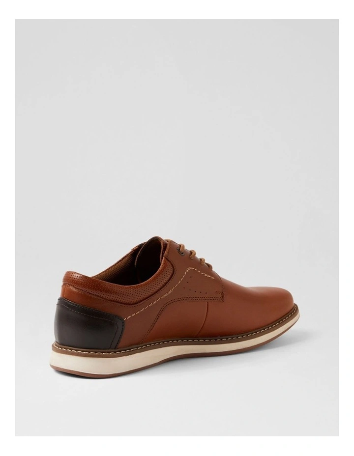 Shargo Tan Leather Lace Up Flats image 3