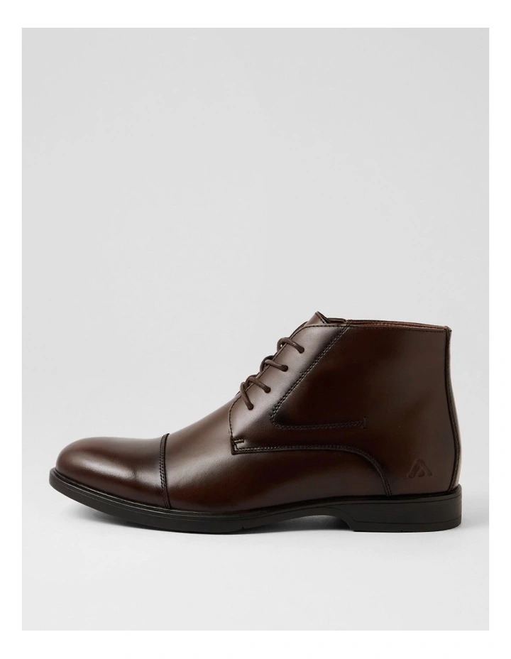 Formal Brown Leather Lace Up Boots image 1