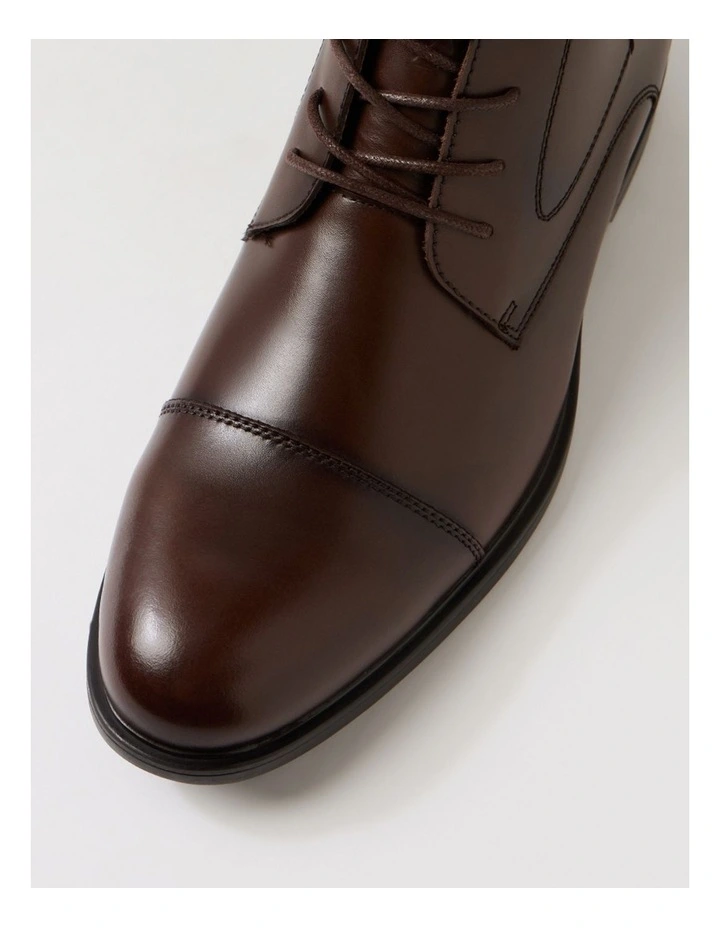 Formal Brown Leather Lace Up Boots image 4