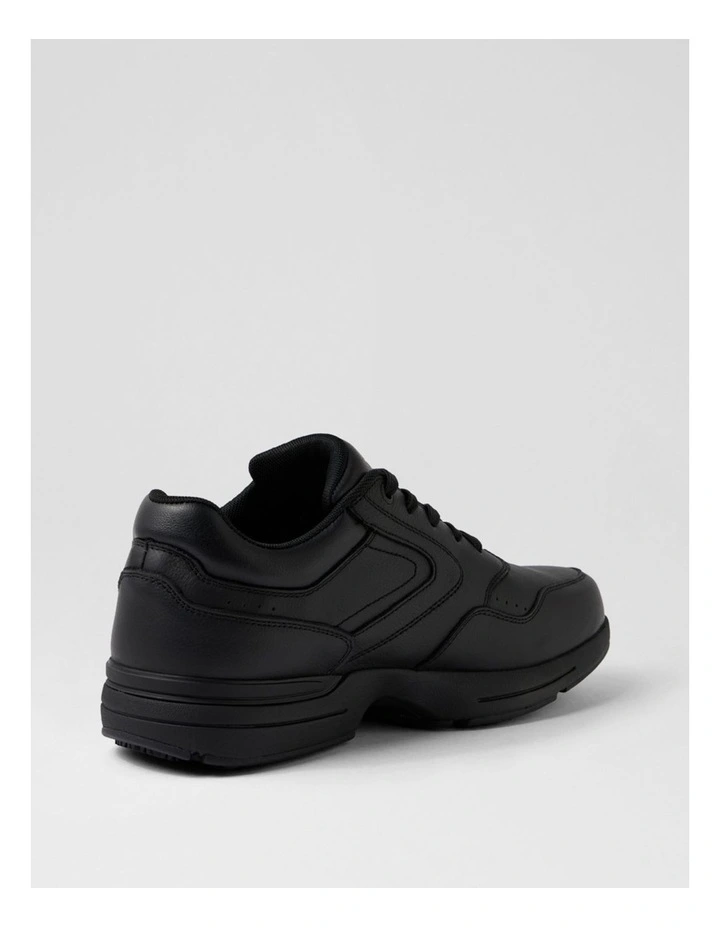 Reset Lace M Black Leather Lace Up Flats image 3