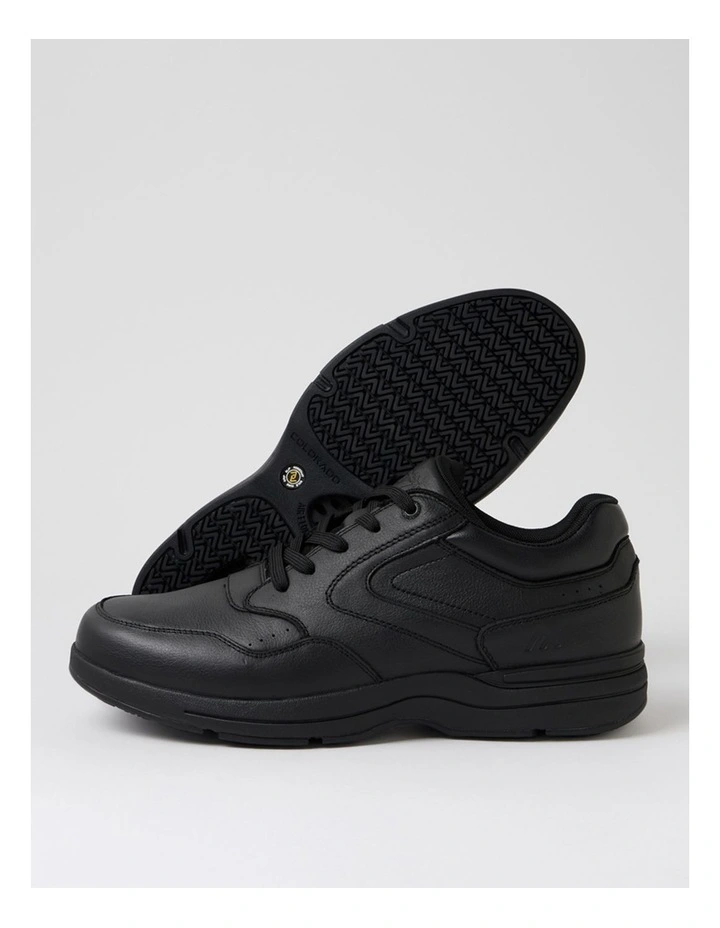 Reset Lace M Black Leather Lace Up Flats image 5