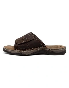 Jeep Brown Crazyhorse Leather Sandals