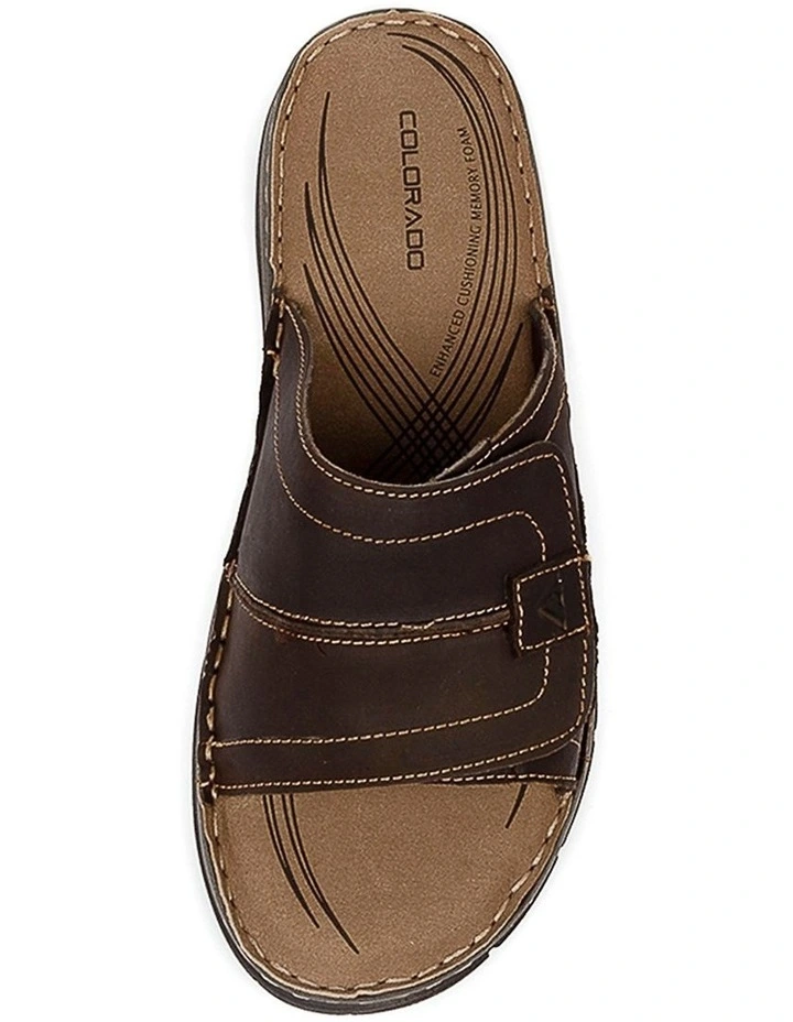 Jeep Brown Crazyhorse Leather Sandals image 5