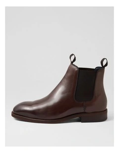 Drover Brown Leather Chelsea Boots