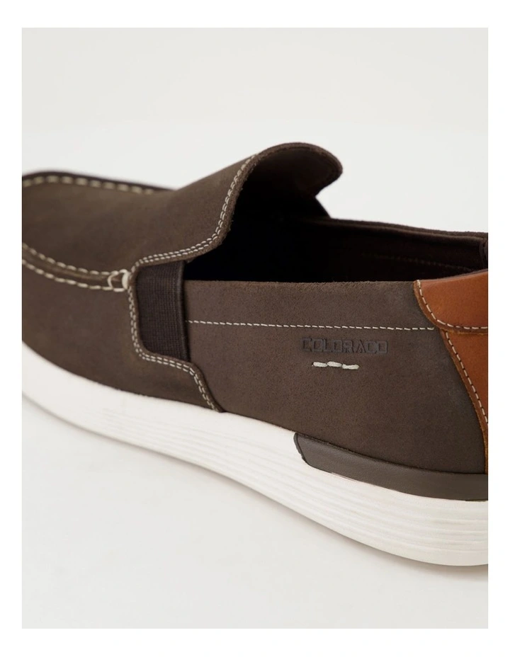Transit Dark Brown Suede Flat Shoes image 5