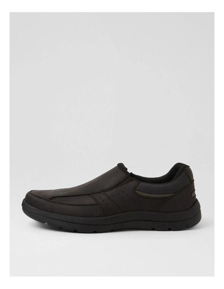Telva Black Crazyhorse Leather Flat Shoes image 1