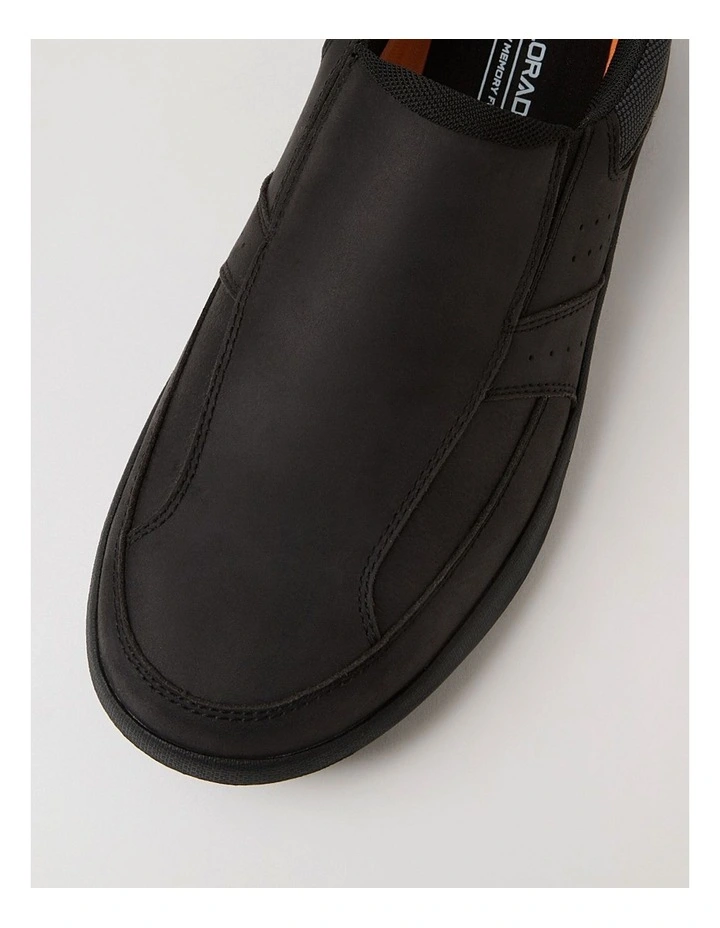 Telva Black Crazyhorse Leather Flat Shoes image 4