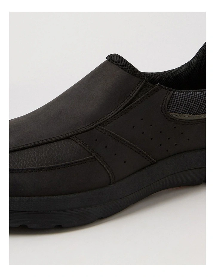 Telva Black Crazyhorse Leather Flat Shoes image 5