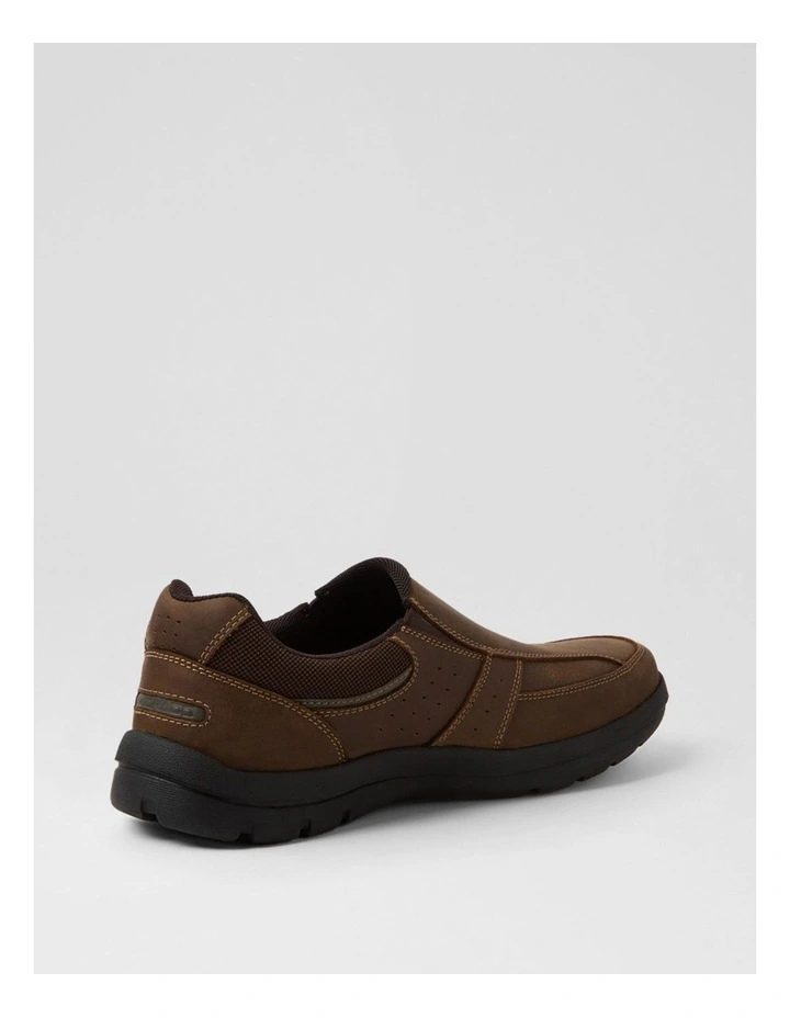 Telva Brown Crazyhorse Leather Flat Shoes image 3